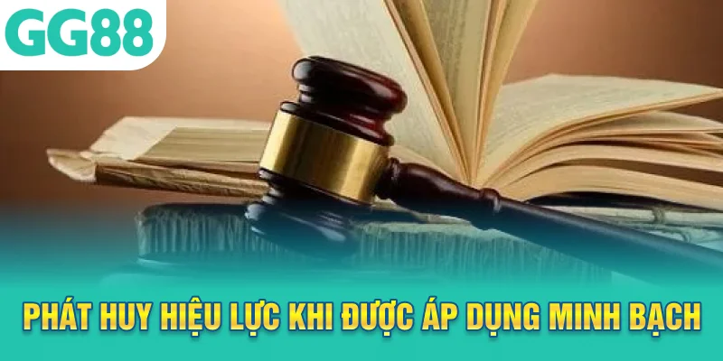 Phát huy hiệu lực khi được áp dụng minh bạch